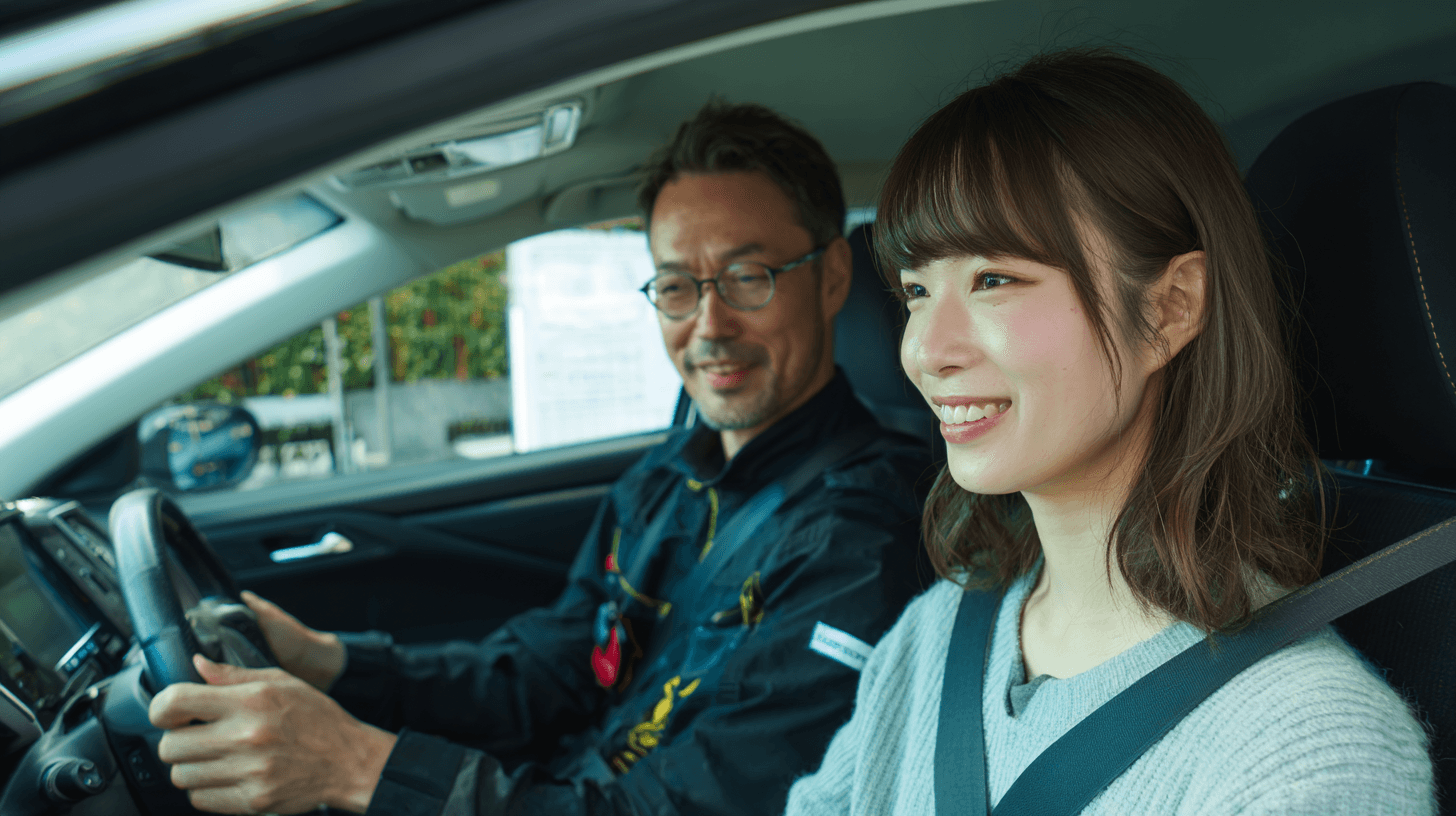 神奈川県横浜市・川崎市の出張ペーパードライバー教習 | ドライビングスクールジャパン神奈川校の優しい運転指導風景